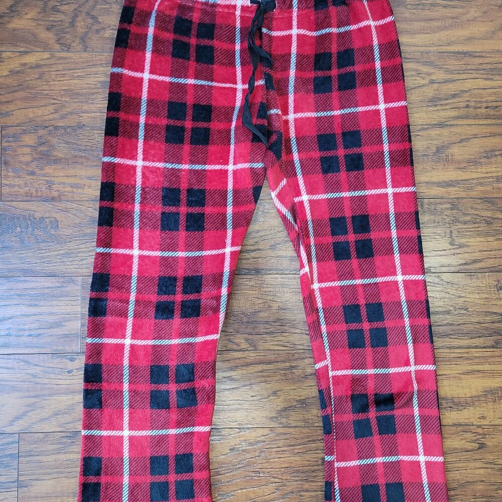 ARCTIC TRAIL Trading Co Red Black White Plaid Checker Print Soft Pajama Pants XL